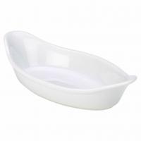 Royal genware porcelain eared dish oval white 22cm 8 5 26cl 9 1oz