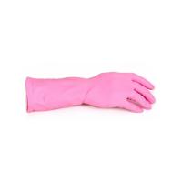 Household latex rubber gloves pink medium