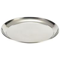 Stainless steel tray round 36cm 14 diameter
