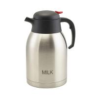 Vacuum jug push button inscribed milk stainless steel 2l
