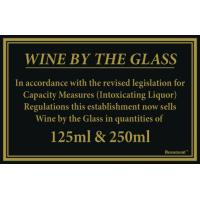 125ml 250ml wine law sign 170x110mm