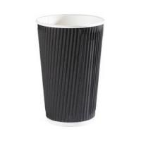 16oz ripple cup black