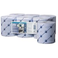 Tork reflex wiping paper plus centerfeed roll 2 ply blue