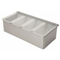 Condiment holder stainless steel 4 compartment