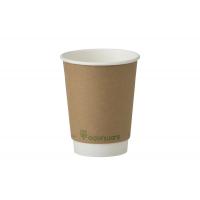 Edenware biodegradable 8oz double wall coffee cup kraft