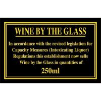 Wine by the glass 250ml 4 3x7