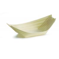 Biodegradable bamboo medium wooden serving boat 11 5x6 5x3cm