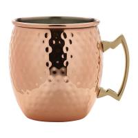 Barrel copper mug 55cl 19 25oz hammered