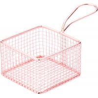 Copper square service basket 3 75 9 5cm