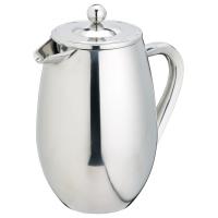 Double walled cafetiere stainless steel 1l 8 cup