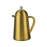 Double walled thermique cafetiere brushed gold 3 cup