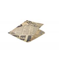 Greaseproof paper bags brown newspaper print 17 5 x 17 5cm