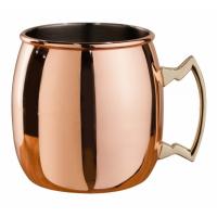 Mezclar copper plated curved moscow mule 50cl mug with brass handle