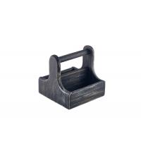 Genware small black wooden table caddy
