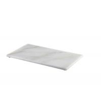 White rectangular marble platter 32x18cm