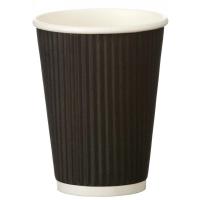 12oz tall ripple cup black