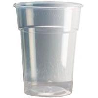 Flexi glass disposable plastic glass 28cl half pint ce