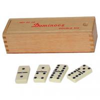 Double six dominoes black on white