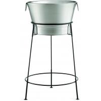 Beverage tub stainless steel with black stand 95x51cm 37x20