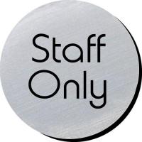Staff only silver metallic door disc 3