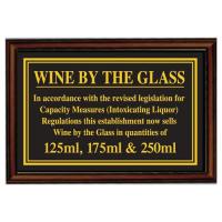 Framed wine by the glass 125ml 175ml 250ml 5 5x8