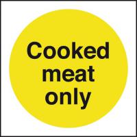 Cooked meat only sign 4x4