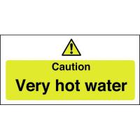 Caution very hot water sticker 4x8
