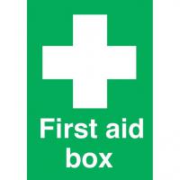 First aid box sticker 6x4