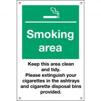 Smoking area sign 12x8
