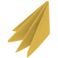 Yellow napkin 40cm square 4 fold 2 ply
