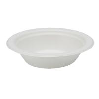 Bagasse natural fibre compostable round bowl white 34cl 12oz