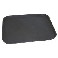 Rectangular pro grip oblong tray black 45x35cm 18x14