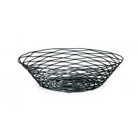 Artisan black round basket 30x9cm