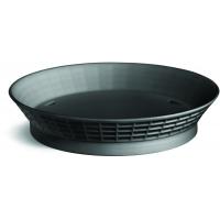 Polypropylene diner platter with base black 26 5cm