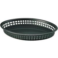 Texas plastic oval platter basket black