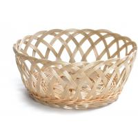 Handwoven round basket open weave