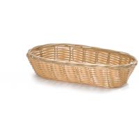 Handwoven oblong basket natural 23x9x5cm