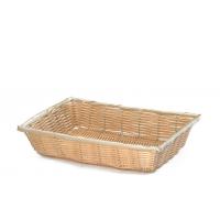 Handwoven rectangular basket natural 25 5x18 5x7cm