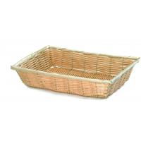Handwoven rectangular basket natural 35 4x26 x7 5cm