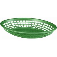 Jumbo oval plastic basket 30x22 5x4 75cm forest green