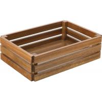 Crates large wooden crate acacia 32x22cm 12 5x8 5