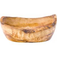 Olive wood rustic oval bowl 7 5x5 5 19 5x13 5cm