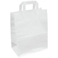 Take away paper carrier bag white small