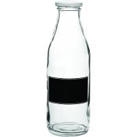 Classic lidded glass bottle with blackboard design 50cl 17 5oz