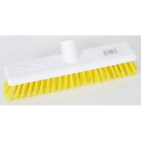 Soft fibre hygiene broomhead yellow 12 30cm