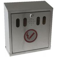 Oblong ashtray wall mounted stainless steel 26x29x11cm 10 25x11 5x4 25