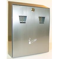 Oblong ashtray wall mounted stainless steel 32x25 5x7 5cm 12 5x10x3