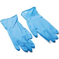 Powder free blue vinyl gloves medium