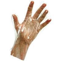 Clear polythene gloves large