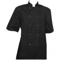 Short sleeved basic chef jacket black x small 32 34